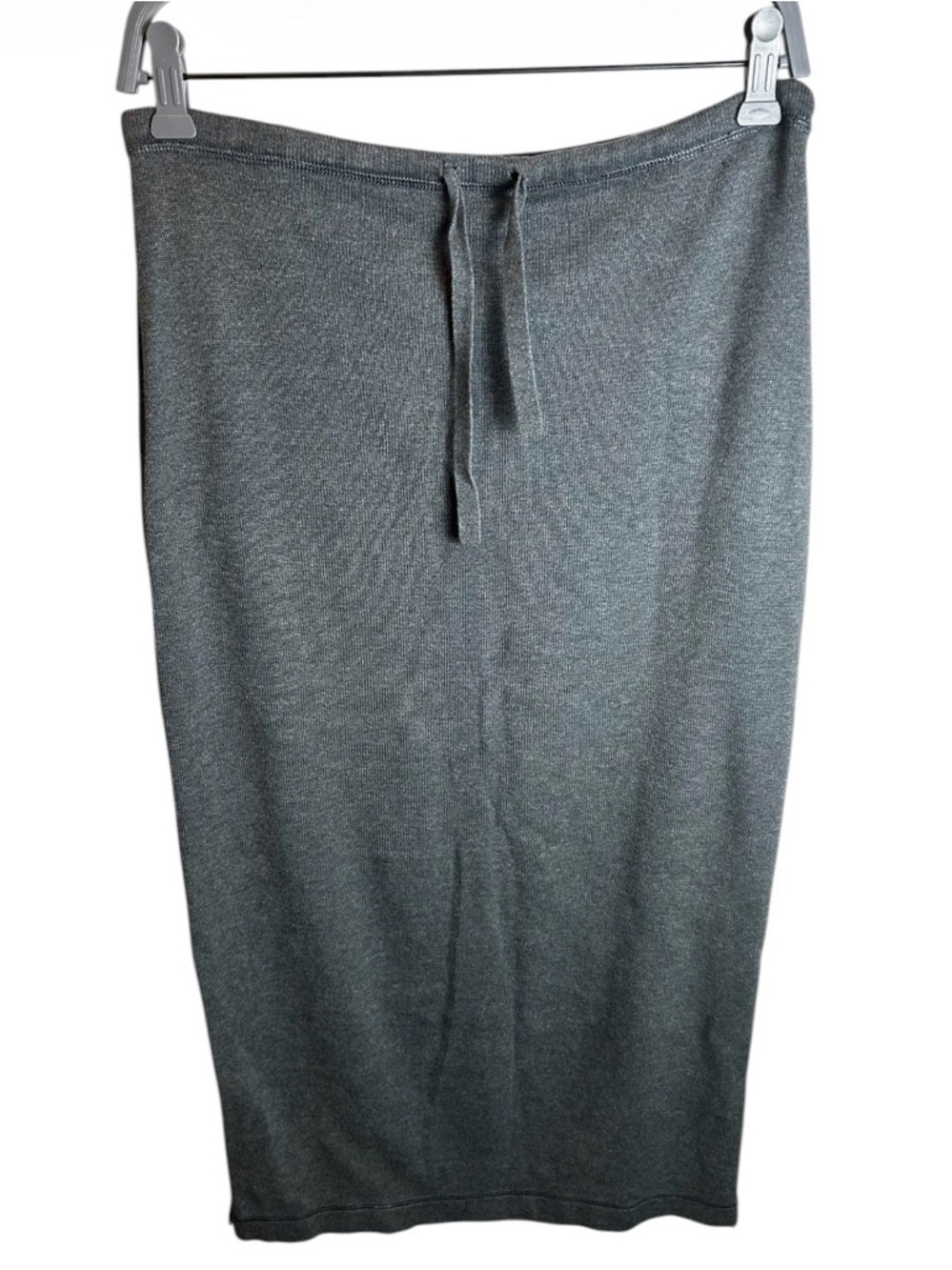 VTG Tommy Hilfiger Gray Cotton Sweater Skirt Casual Minimalist Y2K Size L